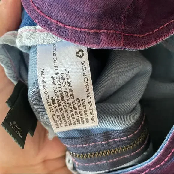 NEW Wild Fable denim purple acid wash mini skirt - Picture 4 of 5